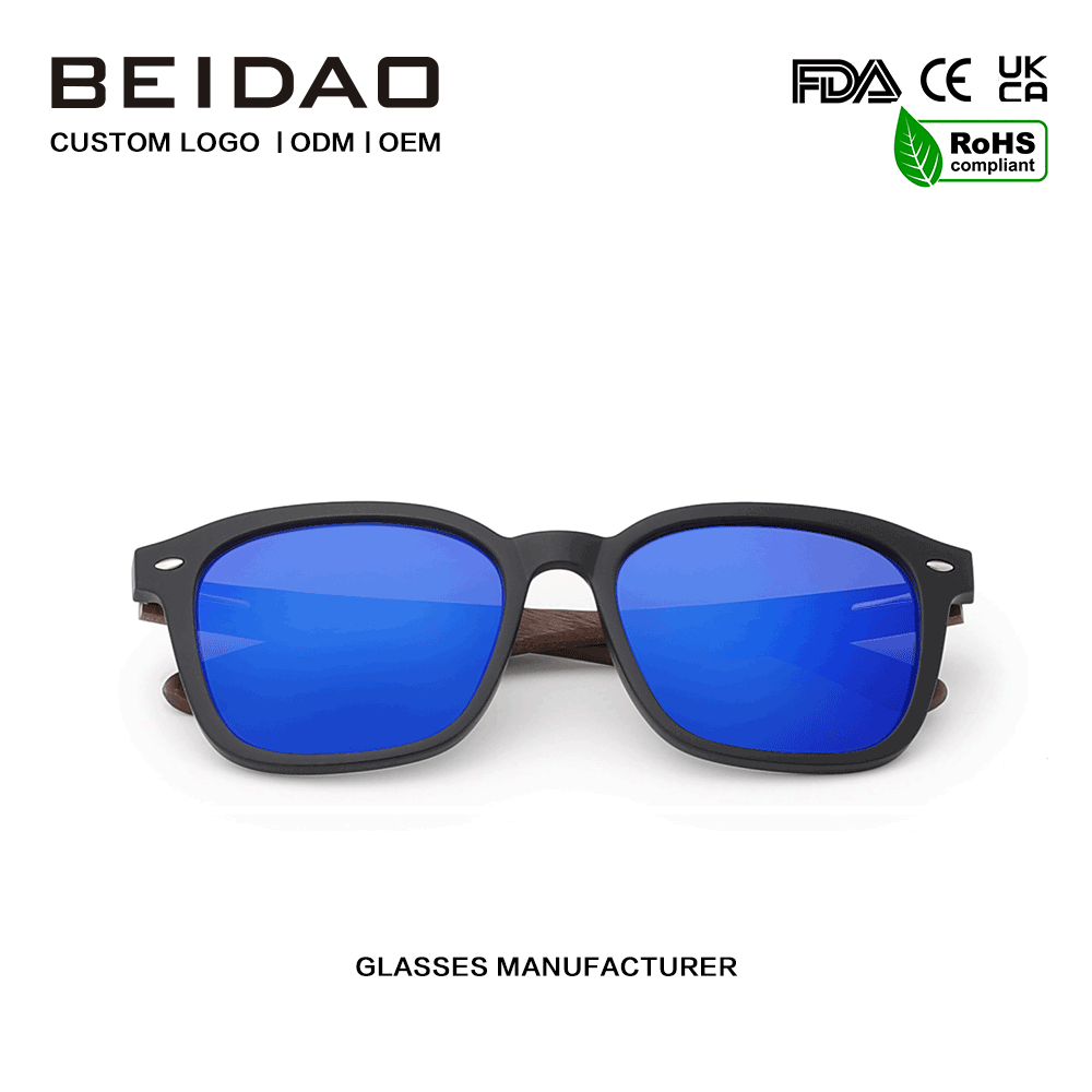 Moda Retro El Yapımı UV400 TR90 Çerçeve Polarize Güneş Gözlüğü
