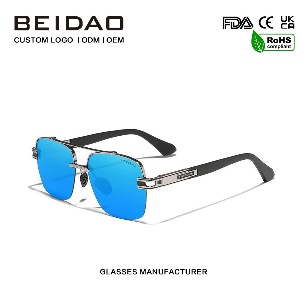 Erkekler için Lüks Renkli Retro Polarize Güneş Gözlüğü